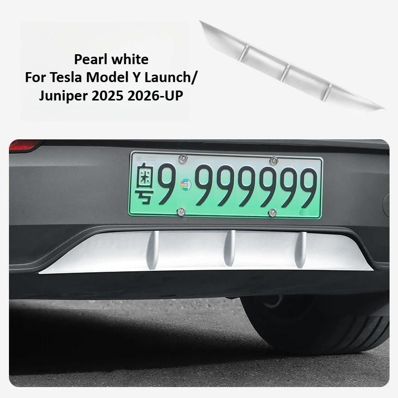 Para Tesla Model Y Lanzamiento Juniper 2025 2026 Spoiler Trasero de Coche Protector Guardabarros Patrón Fibra de Carbono ABS Cubierta de Cuchilla de Aire Accesorios