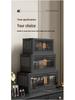 Foldable Plastic Storage Box with Wheels - Multi-layer Organizer Cabinet for Bedroom and Bedside