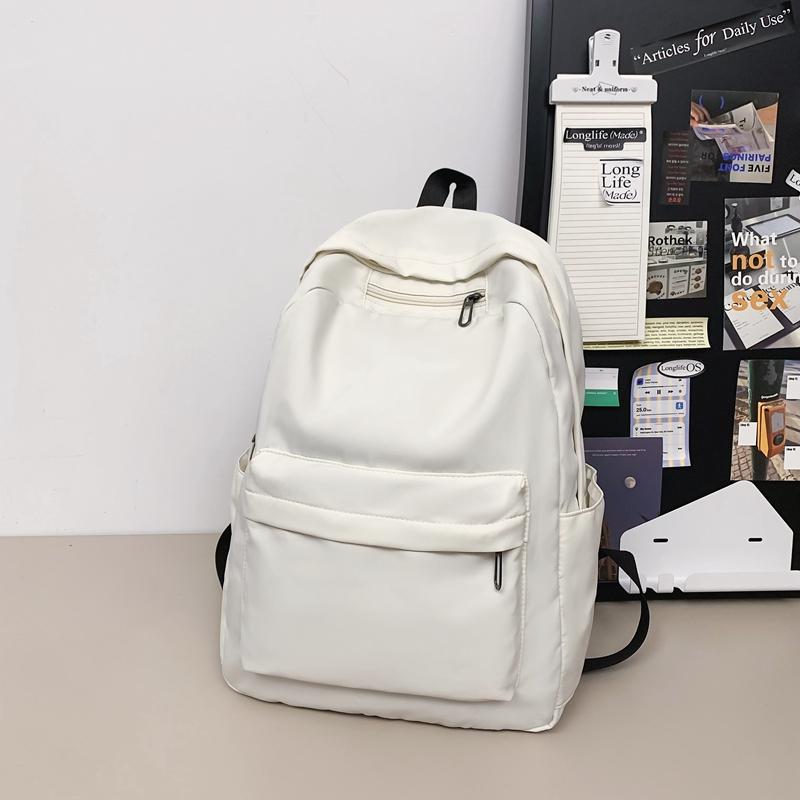 Einfarbiger Rucksack für Schüler, große Kapazität, für Damen, für Männer, Reiserucksack