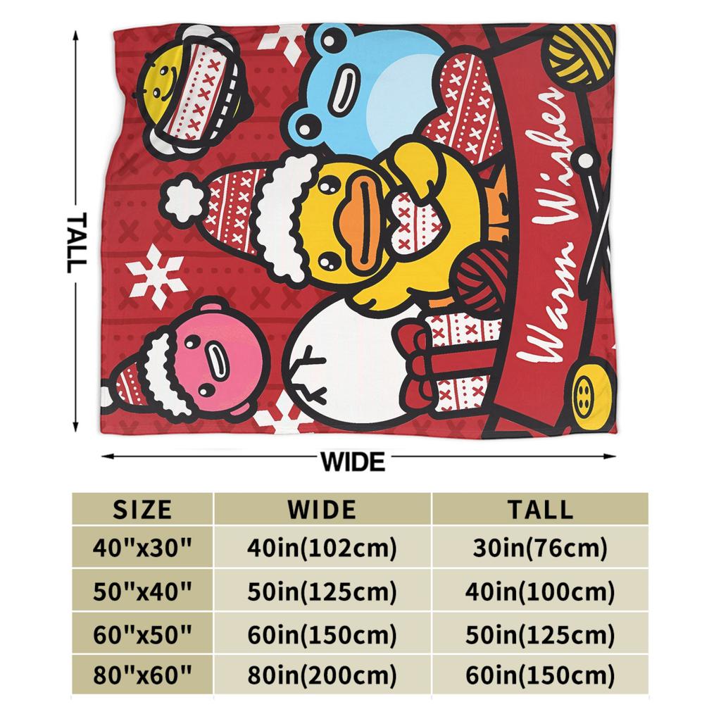 Soft BlanketBoy Girl Decorative Yellow Duck Christmas Throw Blanket Flannel Bedspread For Couch Bed Novelty Sofa Bed Cover