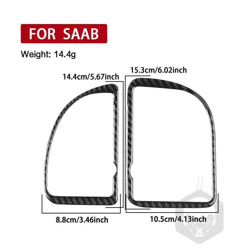 For Saab 9-3 2003-2011 Real Carbon Fiber Sticker Trument Air Conditioning Vent Panel Car Accessories Interior Decorative