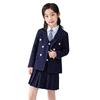 Korean Style Girls' Black Suit - 2024 Spring/Autumn Fashion for Kids