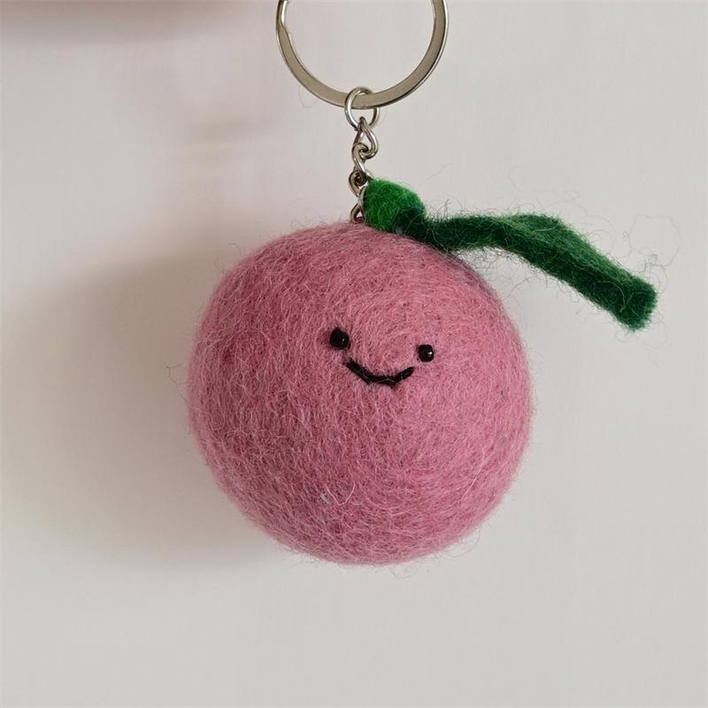 Nepal Wool Felt Fruit & Vegetable Pendant Keychain Plush Doll