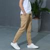 Drawstring Elastic Waistband Pants Kids Casual Solid Color Long Loose Pants for Boys