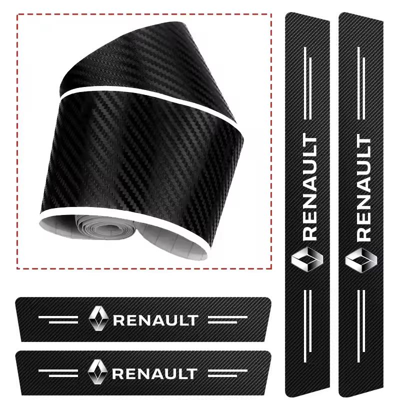 Car Threshold Protection Sticker Scratch Resistant Carbon Fiber Protection Sticker For Renault Megane 3 2 4 Clio4 5 Captur QM6 S333