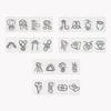 1/3 Sets Metal Puzzle Ring Brain Teaser 3D Wire Puzzle Game Kids Adults Mind Logic IQ Test Educational Unlock Interlock Toy Toddlers Boys Girls Gift