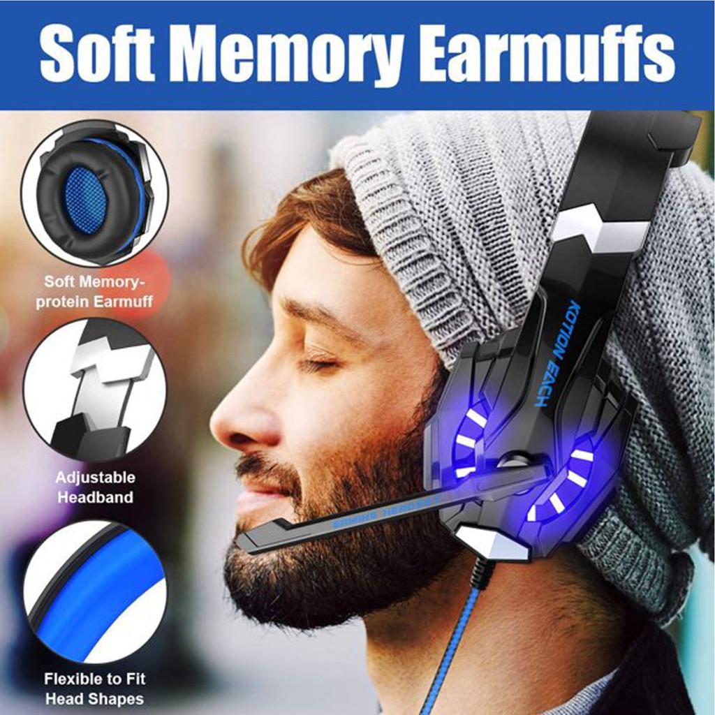 Kotion Each G9000 Cuffie da Gioco Microfono ad Alte Prestazioni con Cancellazione del Rumore Vestibilità Comoda Per Lunghe Sessioni di Gioco