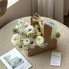 5/10pcs Kraft Paper Flower Bouquet Bags Portable Drink Coffee Take Out Holders Wedding Birthday Party Christmas Gift Packing Box