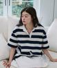 YUPPE Stripe Collar T-Shirt_Ivory
