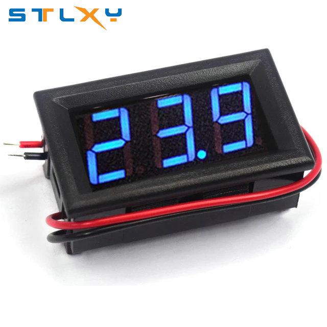 AC 70-500V 0.56" LED Digital Voltmeter Voltage Meter Volt Instrument Tool 2 Wires Red Green Blue Display 110V 220V DIY 0.56 Inch