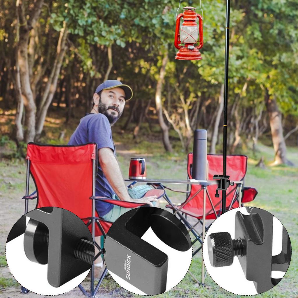 1-5Pcs 360 Degree Rotation Camping Lamp Pole Table Clip Suitable for Diameter 10-12mm Adjustable Height for Desktop Table Lamp