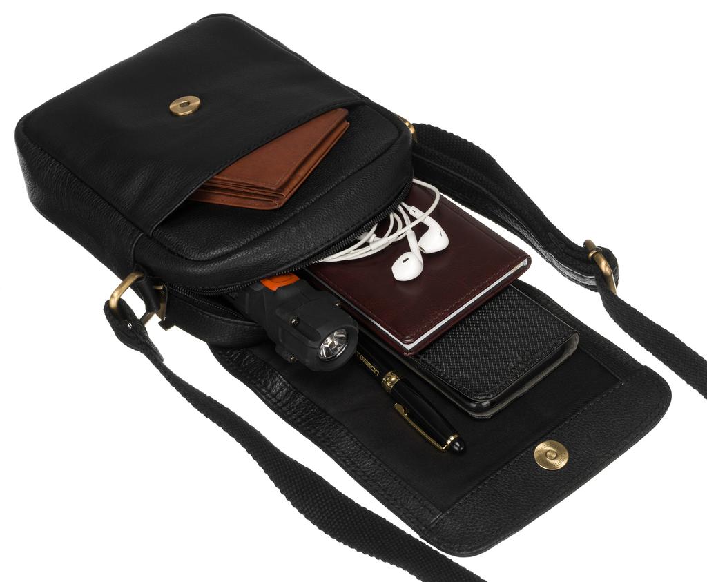 Men's Messenger Bag Made of Natural Leather - Peterson