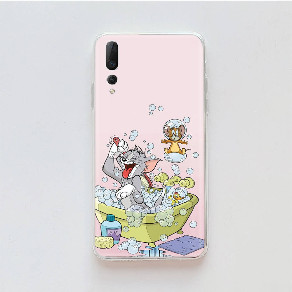 Transparent Case for Samsung A04 A14 A23 M33 M53 Realme 10 9 C35 C55 VIVO X80 Infinix Hot 30 Note 11 Tecno Spark 8P Pro C-45 Tom and Jerry