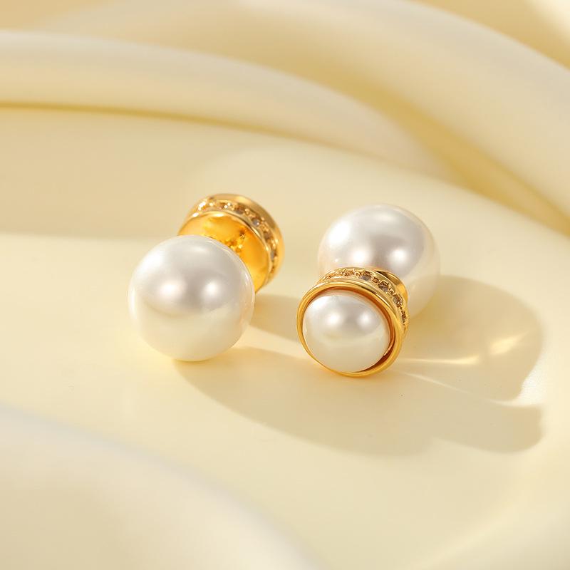 

Перламутровые серьги: Высококачественный, Гипоаллергенный, Универсальный, Новый китайский стиль, Модный и Универсальный дизайн. 18K Gold белый