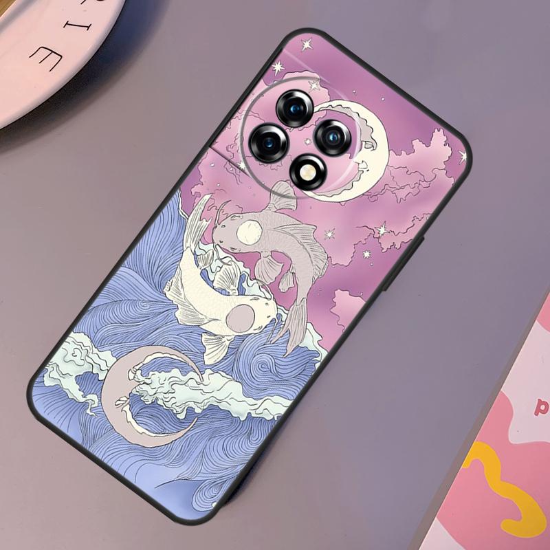 Koi Fish Yin Yang Case For OnePlus 12R 10T 10R 9RT 9 10 Pro OnePlus 12 11 Nord 3 2T CE 2 Lite N20 N10 Cover