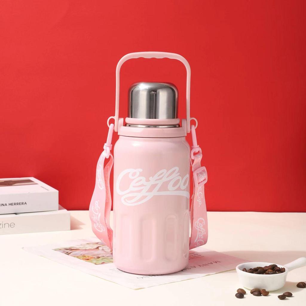 Women's Insulated Stainless Steel Sports Kettle - Large Capacity, Portable Outdoor Water Cup