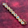 Copper Blue Turquoise Bracelet Copper Adjustable Chain Bracelet Gemstone Jewelry