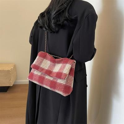 Sac à bandoulière populaire de grande capacité automne nouvelle mode sac messager à carreaux sac fourre-tout décontracté de banlieue