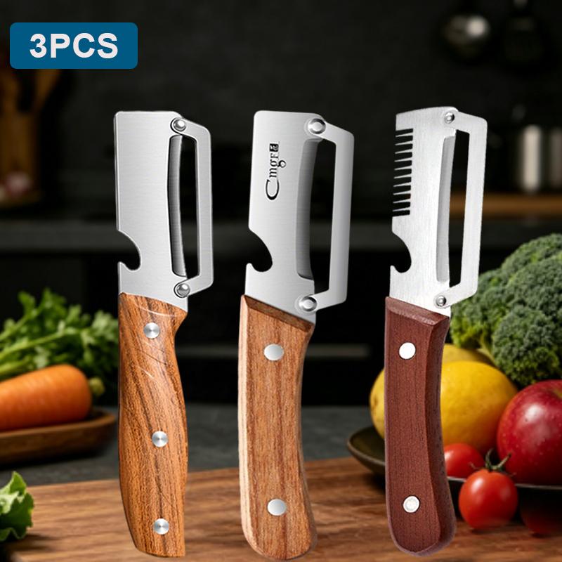 Specialized Peeler for Sugarcane and Pineapple Peeling Multifunctional Stainless Steel Kitchen Peeler for Vegetable Tool