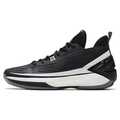 Attack 5 Fabric Cushioning Slip Resistant Abrasion Resistant Low Top Basketball Shoes Men's Black White Sneakers 112331603-3