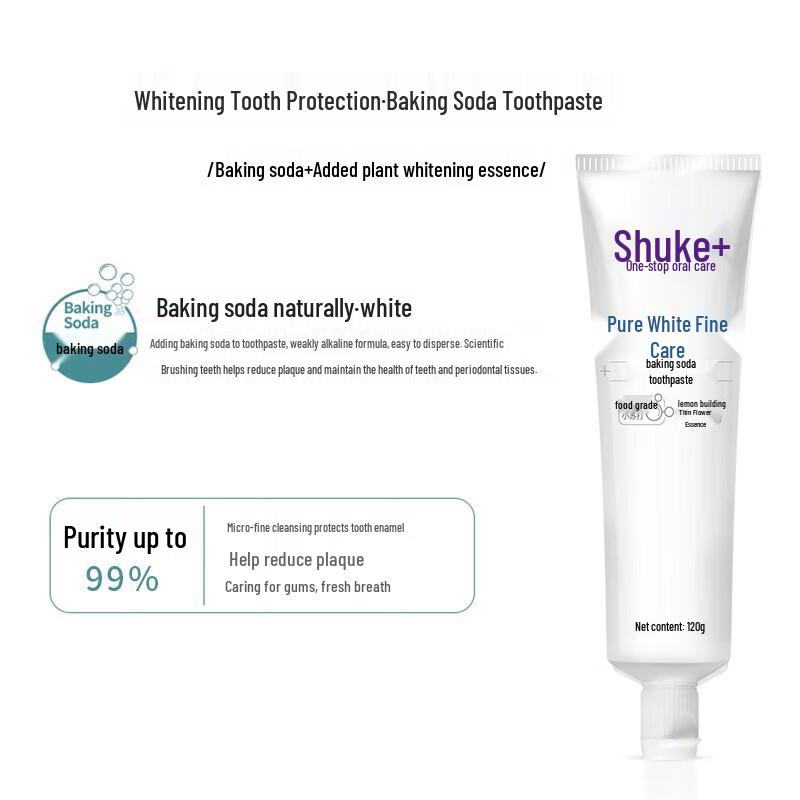 Shuke Baking Soda Whitening & Gum Protection Toothpaste, 6-Pack