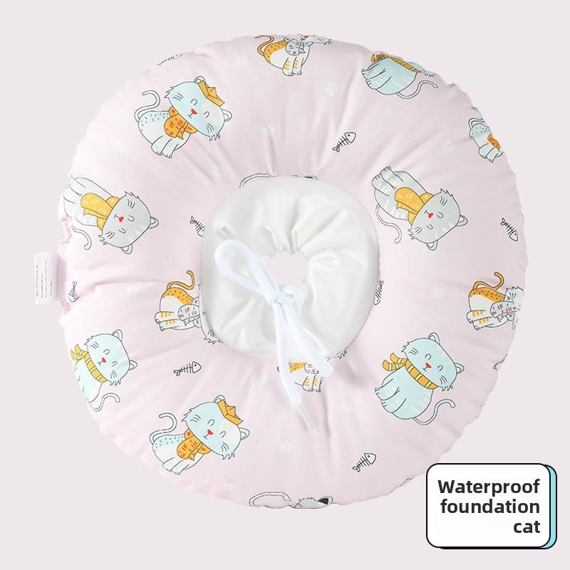 White Circle Cat Cotton Neck CoverUniversal Anti-scratch Cat and Dog Collar Protective Ring Beauty Cover Shame Ring
