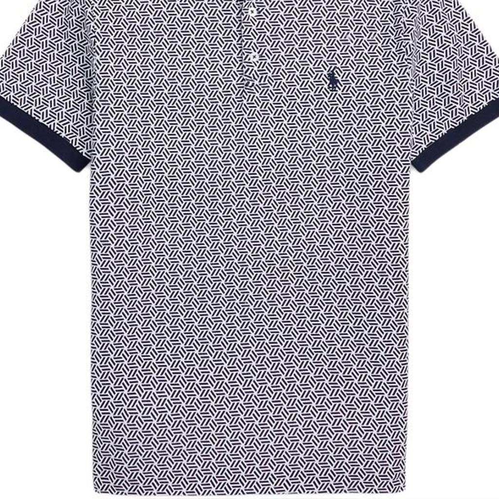 Polo Ralph Lauren Strukturiertes Poloshirt mit gesticktem Pony-Logo Kurzarm Herren Oberteile Blau 710867352-001