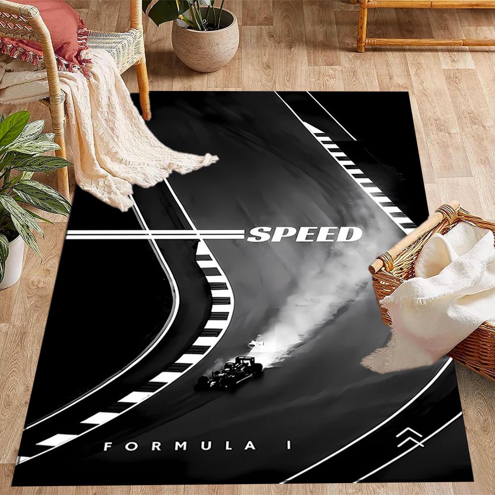 F1 Driver Number Chart Area Rug Design for Decorate Room Balcony Game Room Hallway Anti-slip Rug Anime Office Decor Best for Christmas