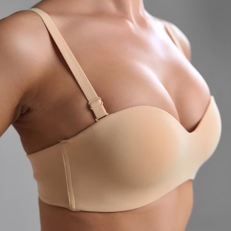 Push-Up Trägerloser BH Damen Unsichtbar Nahtlos Bralette 1/2 Cup Sexy Dessous Weibliche Unterwäsche Party Hochzeits-BHs
