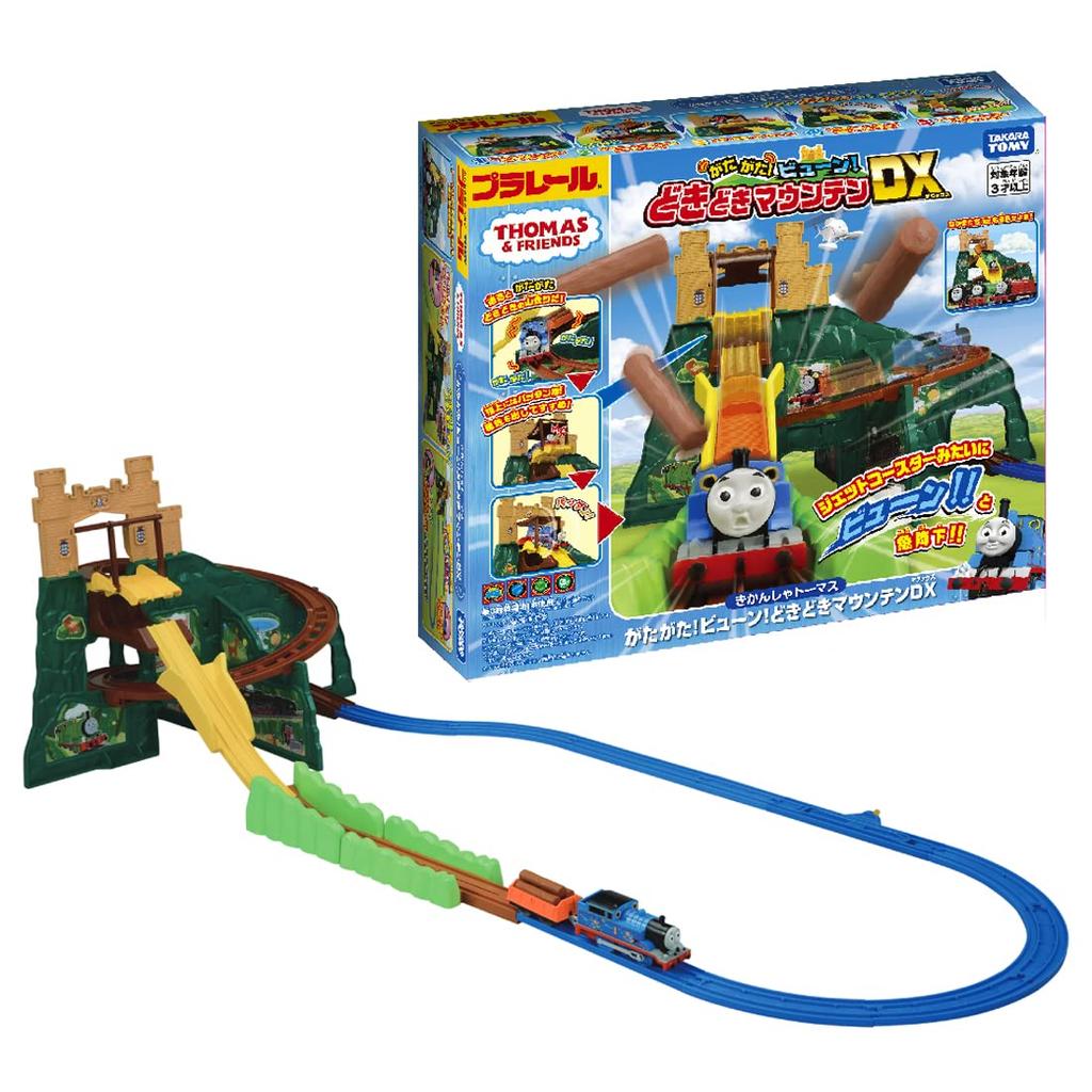 TAKARA TOMY Thomas the Tank Exciting Mountain Train Toy for Ages 3 and Meets Toy Safety Standards and Is ST Mark "Plarail Engine Rattling! Zooming!