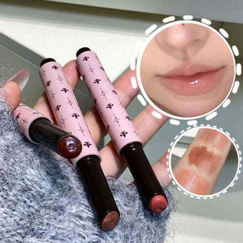 Herorange Shimmer Lip Jelly Pen Moisturizing Mirror Water Light Solid Lip Gloss Film-Forming Non-Fading Gloss Lipstick