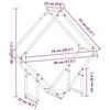 VidaXL Portant de bois chauffage noir 80x25x80 cm, support à bûches de cheminée, support à bûches, support à bûches, 864283