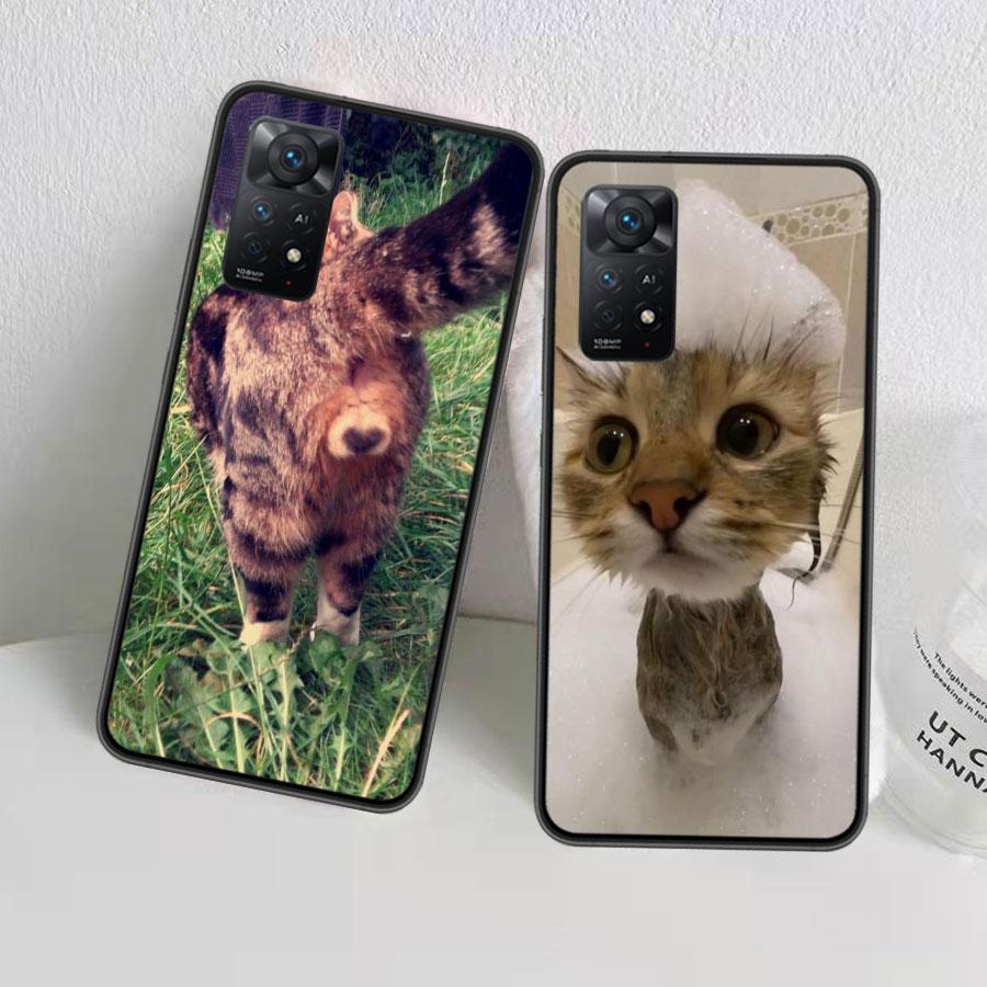 Haustier Katze Lustige Memes Handyhülle Für Redmi 13C 14C Note 13 14 Pro 5G Plus 12 12C 10 10A 10C 9 9A 9C 9T 8 8A K70 Pro Xiaomi Hülle S
