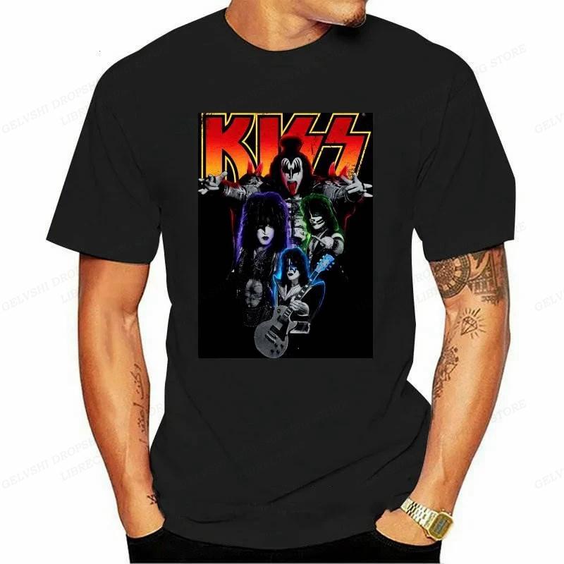 Rapper Kiss Band T Shirt Unisex Unisex Fashion T-shirts Cotton Tshirt Boy Tops Tees Unisex's Clothing Music T-shirts Kiss Album Clothes