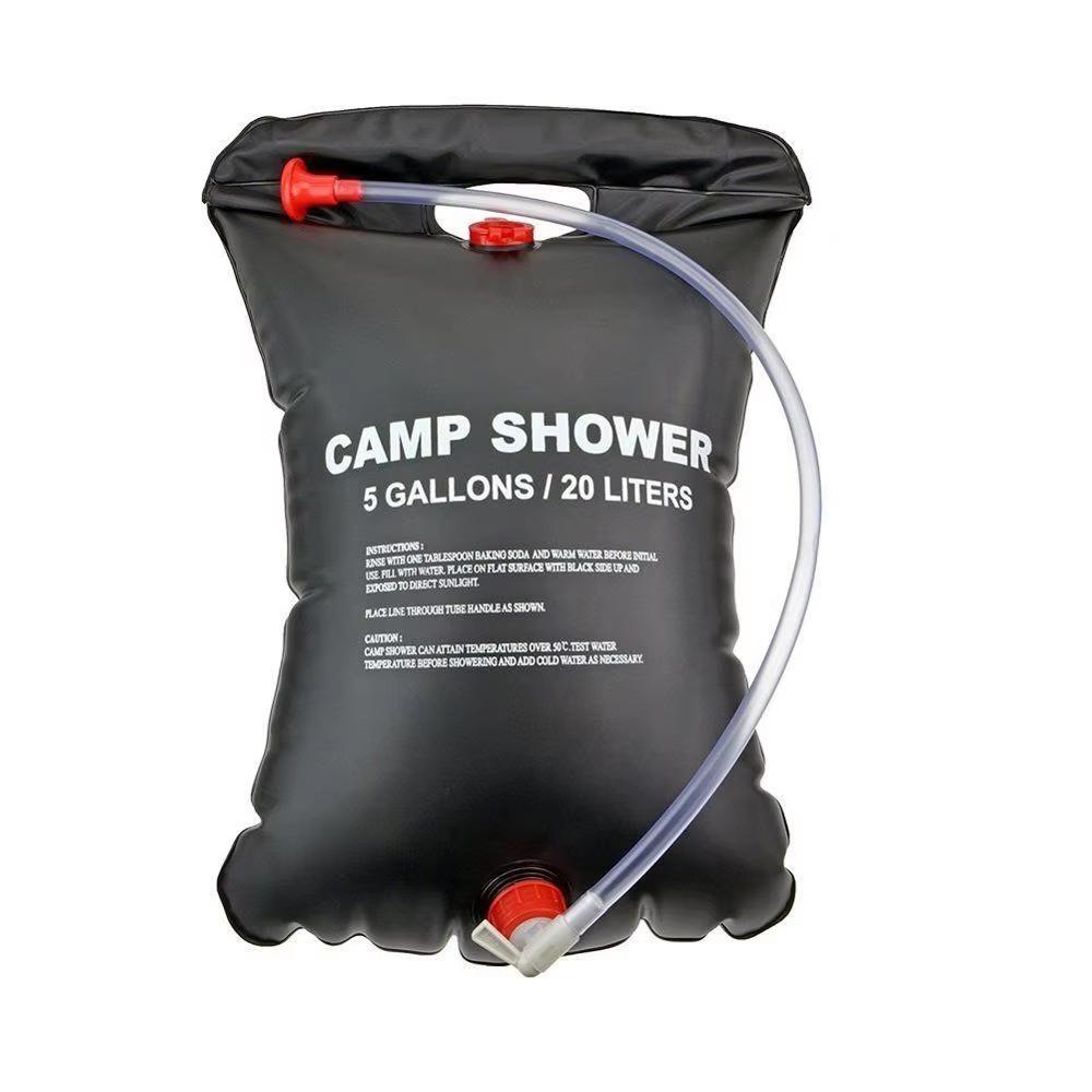 

20L Portable Camping Shower Bag With Removable Hose On Off Switchable Shower Head Car Camping Equipment Picnic Water Storage Bag