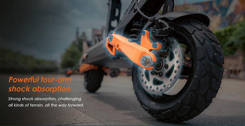 Elektromos roller összecsukható Kukirin G2 Pro 600W motor végsebesség 45Km/h kivehető üléssel 48V 15.6AH hatótáv 58Km terhelhetőség 120Kg