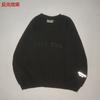 ESSENTIALS Felpa Girocollo Oversize con Lettere 3D Riflettenti Uomo Donna Streetwear Casual