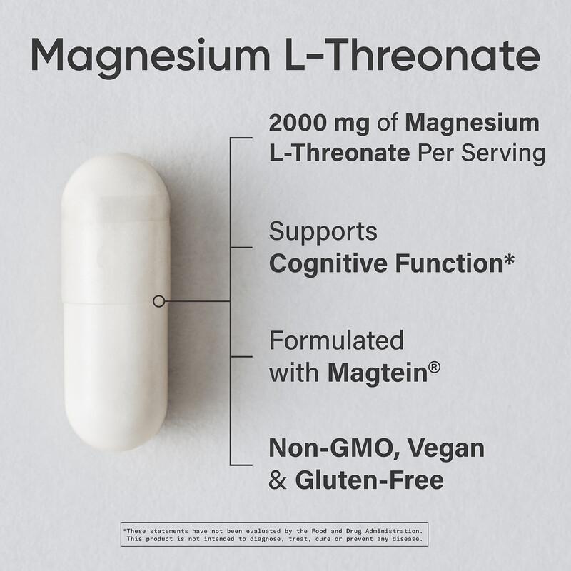 Magtein®, Magnesium L-Threonate, 90 Veggie Capsules (666 Mg Per Capsule)