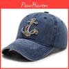 Embroidery Ship Anchor Baseball Cap Sun Protection Breathable Hat Outdoor Gift