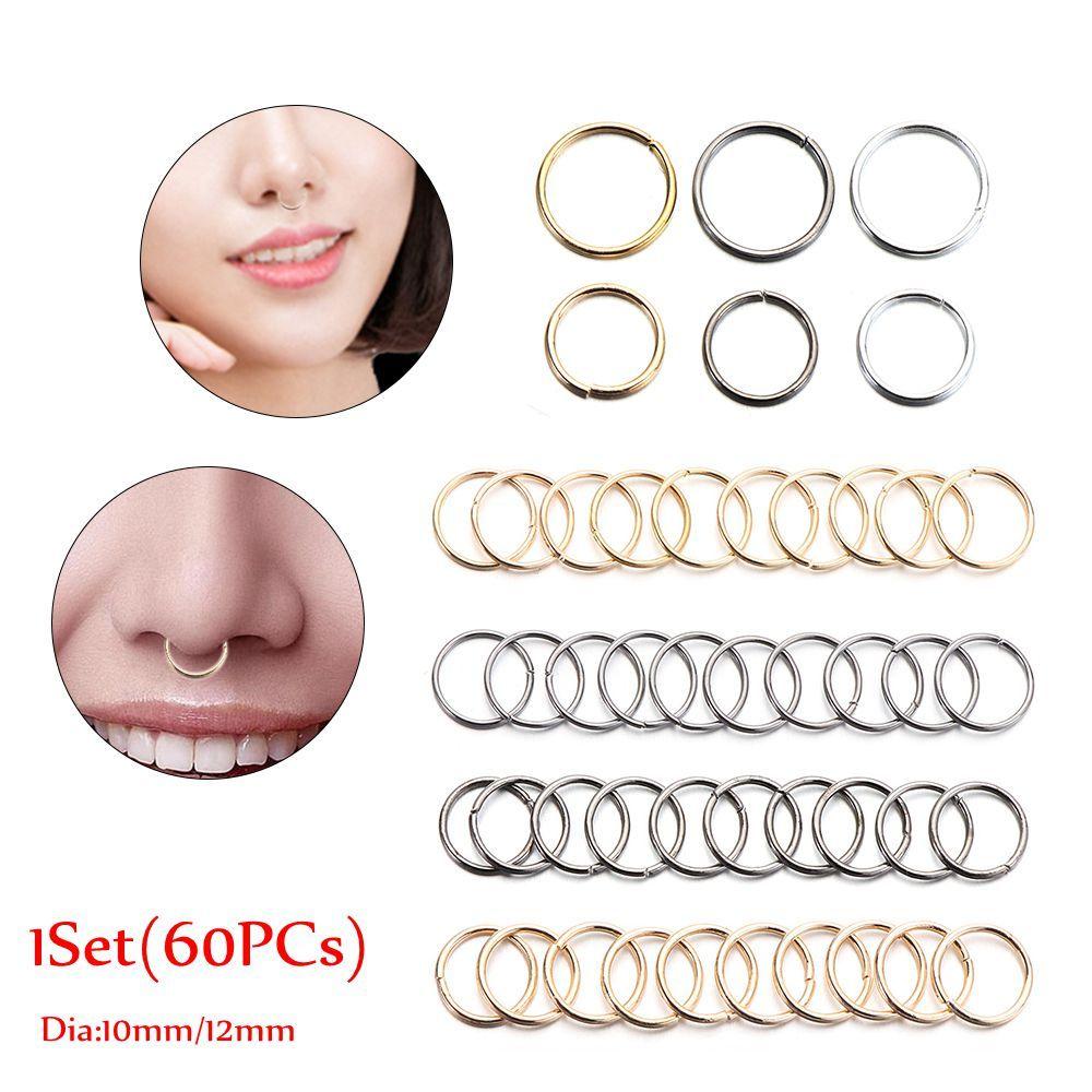 

Earrings Alloy Body Jewelry Circle Lip Ear Ring Ear Piercing Jewelry Round Hoop Ear Stud Nose Rings