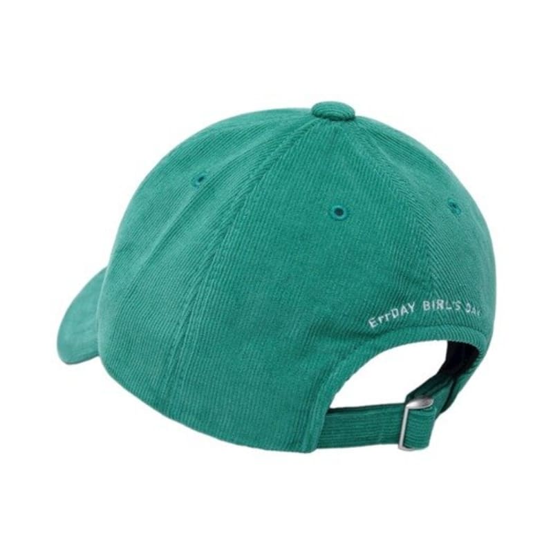 BIRL Embroidered Corduroy Ball Cap -GREEN
