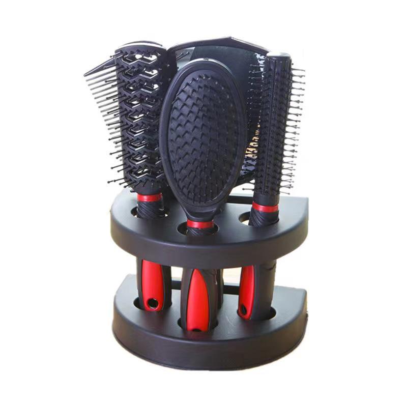 5-Piece Hairdressing Set with Mirror and Scalp Massage Comb