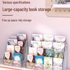 Desktop Bookshelf & Stationery Organizer: Book, Journal, & Postcard Display Rack