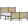 VidaXL Metal Bed Frame with Headboard and Footboard 120x190 Cm, Double Bed, Bedroom Furniture, Guest Bed, 4007731