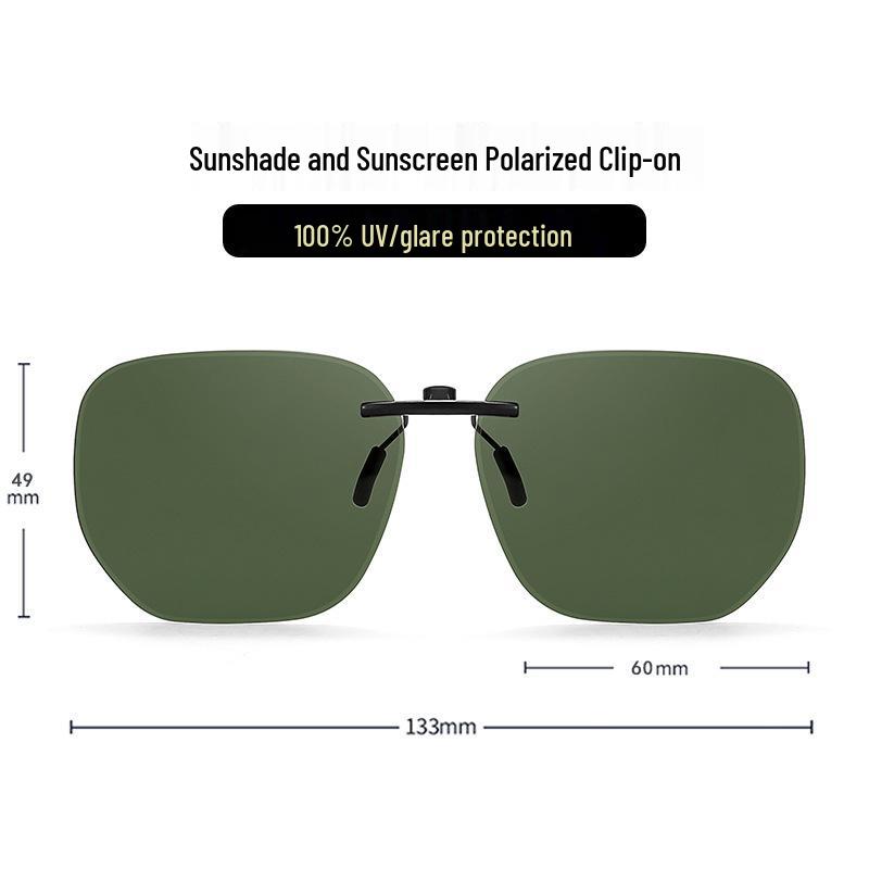 Occhiali da Sole Polarizzati Clip-On Ribaltabili da Uomo - Protezione UV per la Guida Giorno/Notte