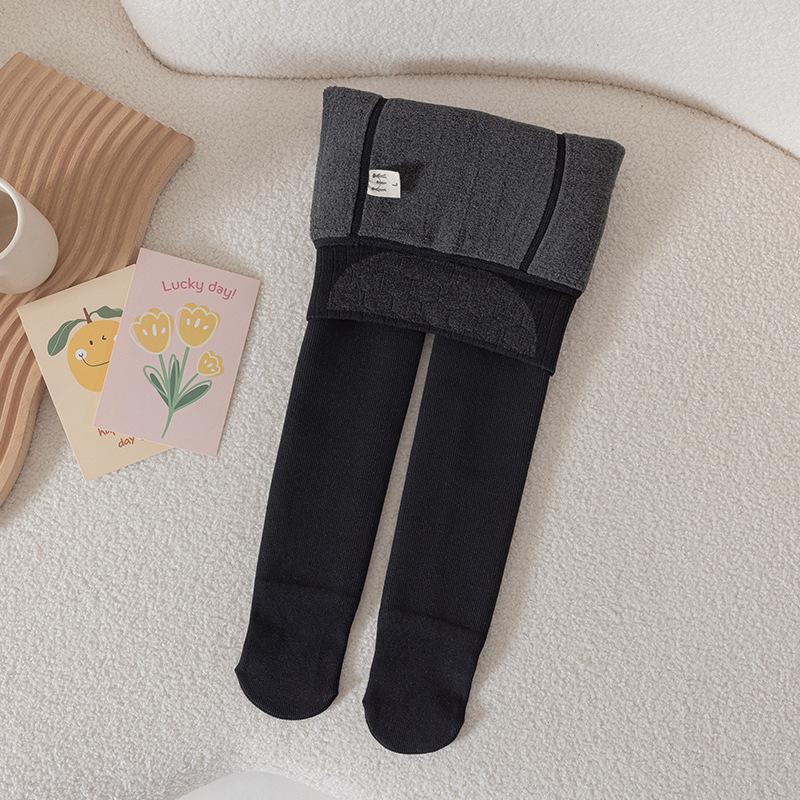 Children's Leggings Spring and Autumn Combed Cotton New Autumn Vertical Stripes V-waist Outer Wear Foot Pants