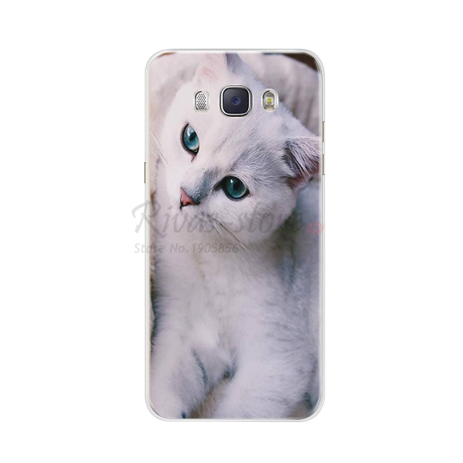 For Funda Samsung Galaxy J5 2016 Case J510 J510F Cover Flowers Painted Back Protective Phone Case For Coque Samsung J5 2016 Case