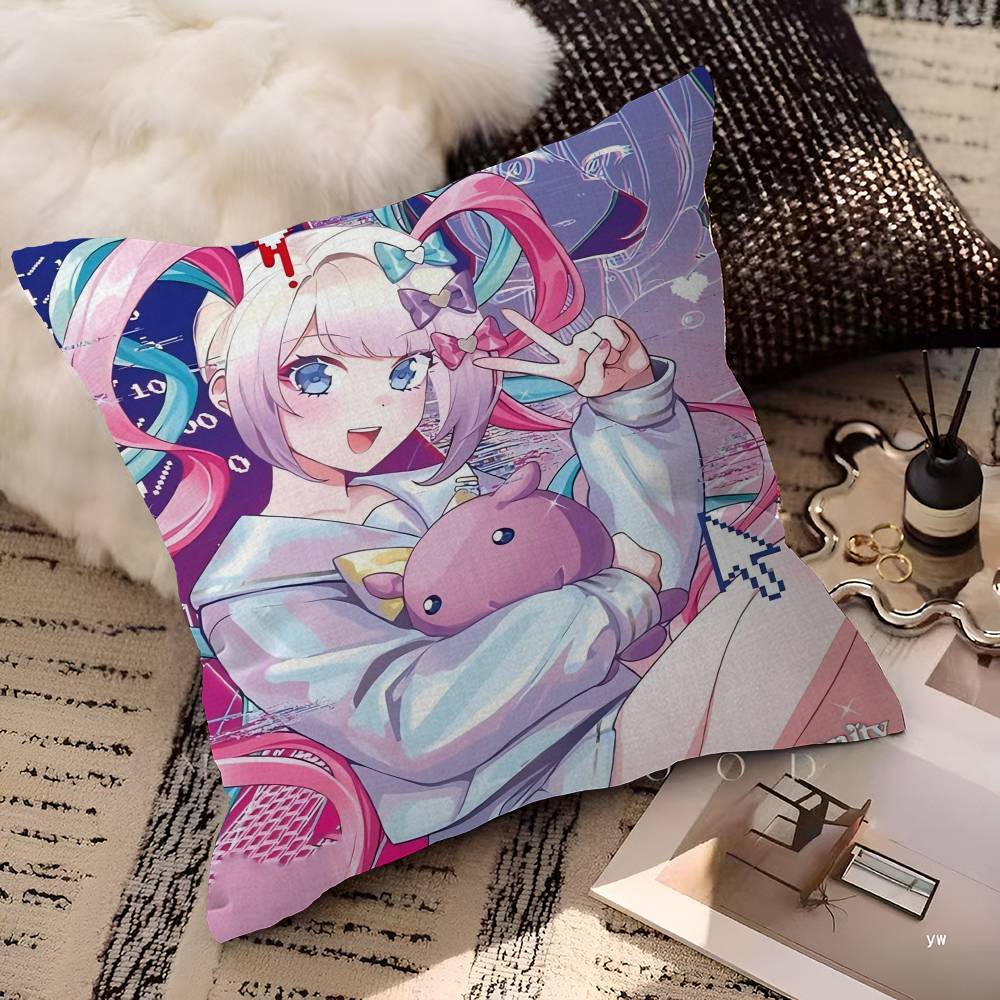 Needy Girl Overdose Spiel Kissenbezug Auto Wurfkissenbezug für Sofa Auto Weihnachtsgeschenk 40x40cm 45x45cm