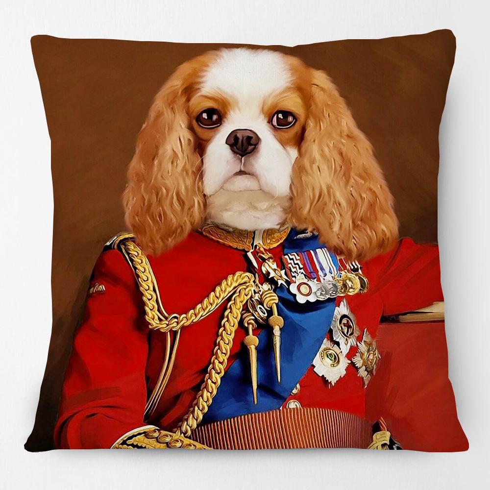 Viktorianische Europäische Königliche Hof Haustier Hunde Porträt Kissenbezüge Cocker Spaniel Pudel Malteser Druck Dekorativer Kissenbezug
