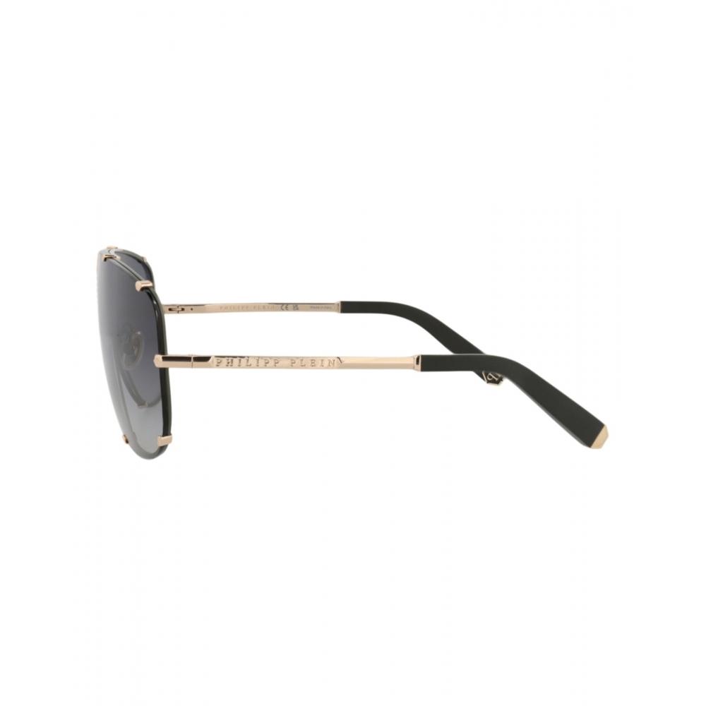 Philipp Plein Aviator Frame Stainless Steel Sunglasses Gold Gold Smoke